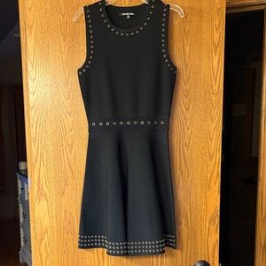 Gianni Bini Black Dress with Silver Accents